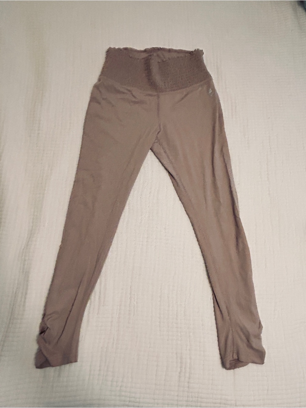 FP Movement High Waisted Leggings Smocked Waist Ruched Ankle Medium